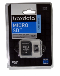 Traxdata 16GB MicroSDHC kort image